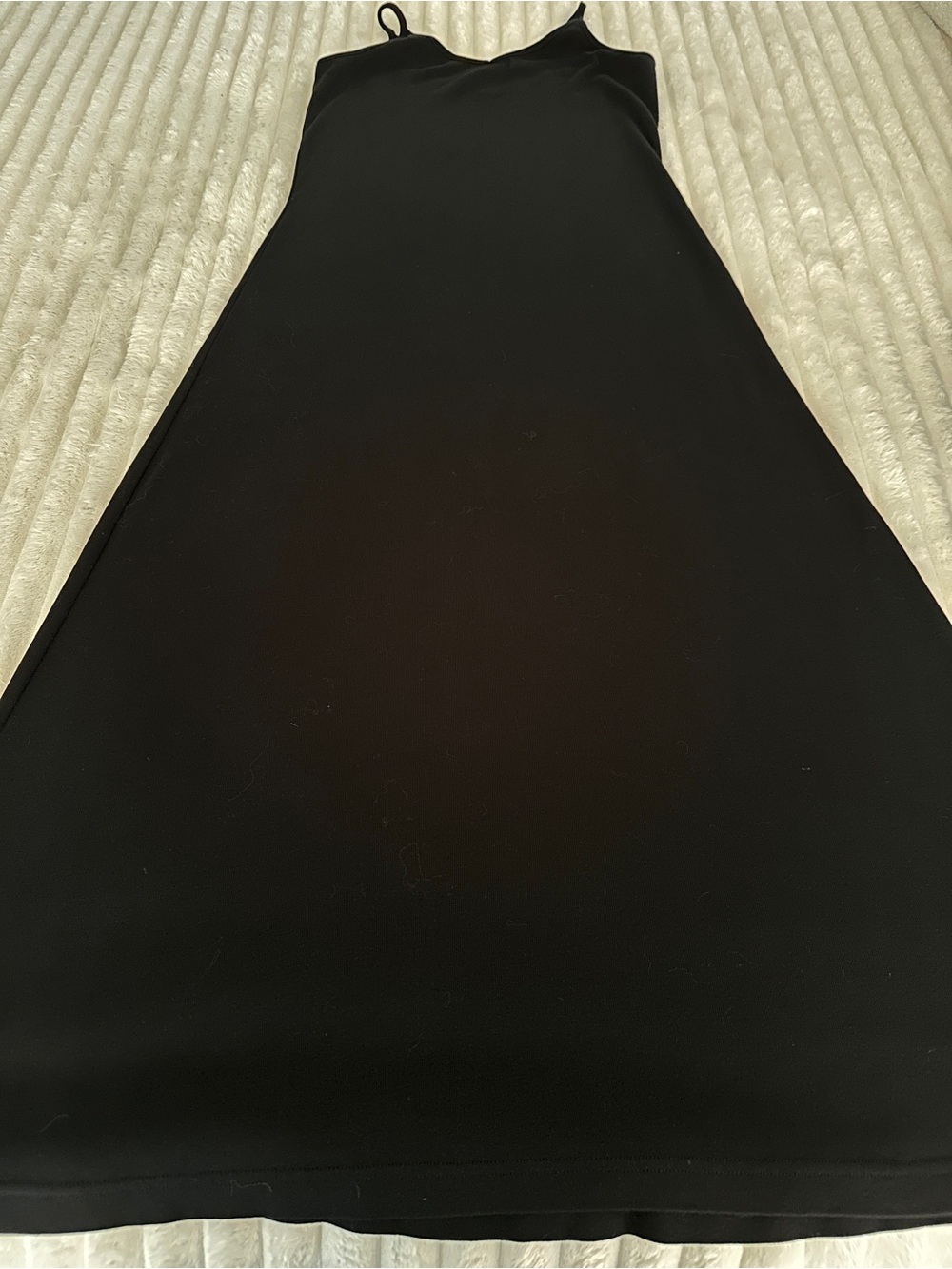 Ralph Lauren Black Spaghetti-Strap Slip Cotton Classic Maxi Dress - Picture 7 of 7